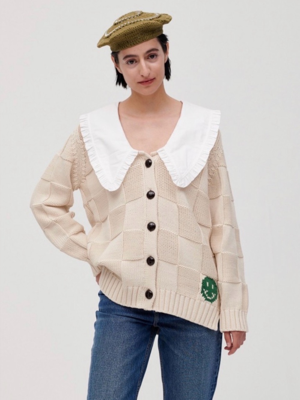 Ganni Ruffle Collar Sweater